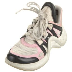 Women's Pink and Black Sneakers